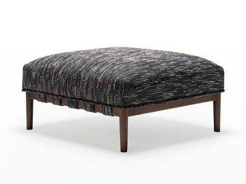 URIAH - Upholstered fabric pouf by Papell Design - view 2
